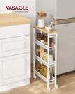 Kitchen Cart – Steel – N/A – Space-Saving Design with Wheels