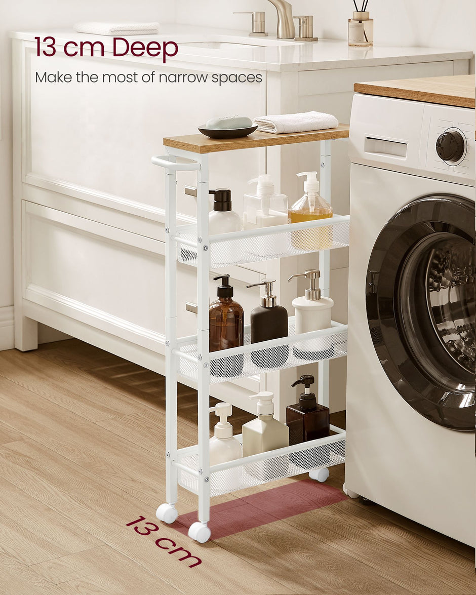 Kitchen Cart – Steel – N/A – Space-Saving Design with Wheels