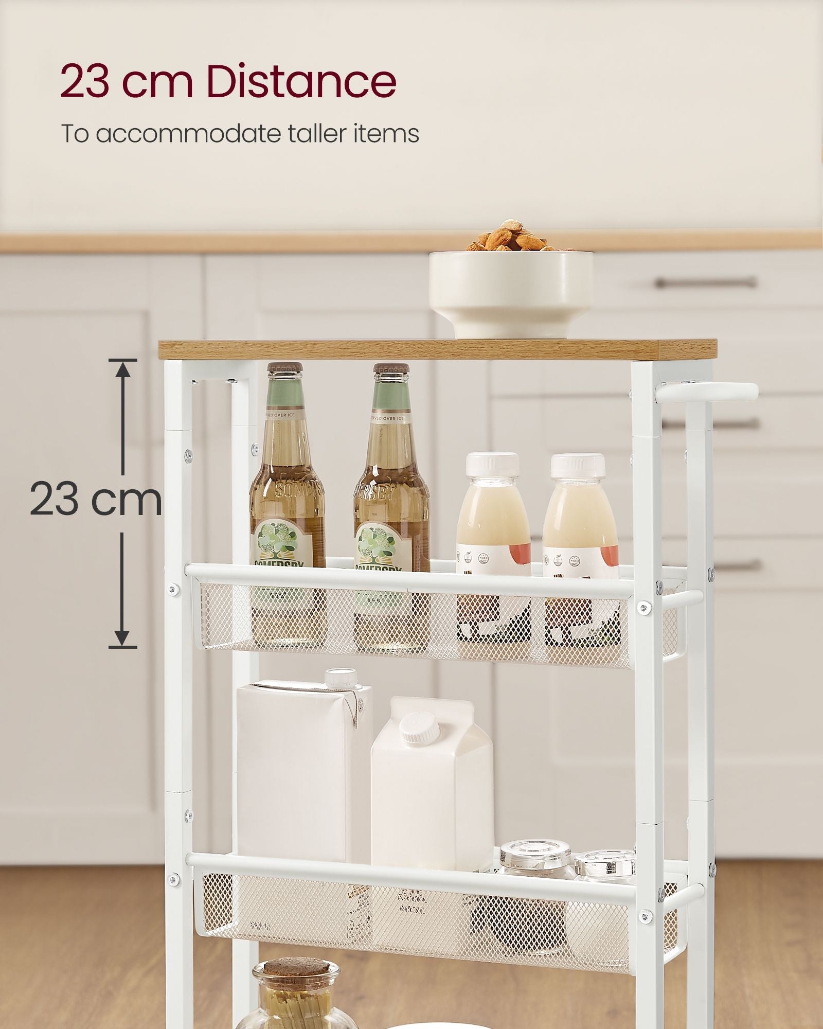 Kitchen Cart – Steel – N/A – Space-Saving Design with Wheels