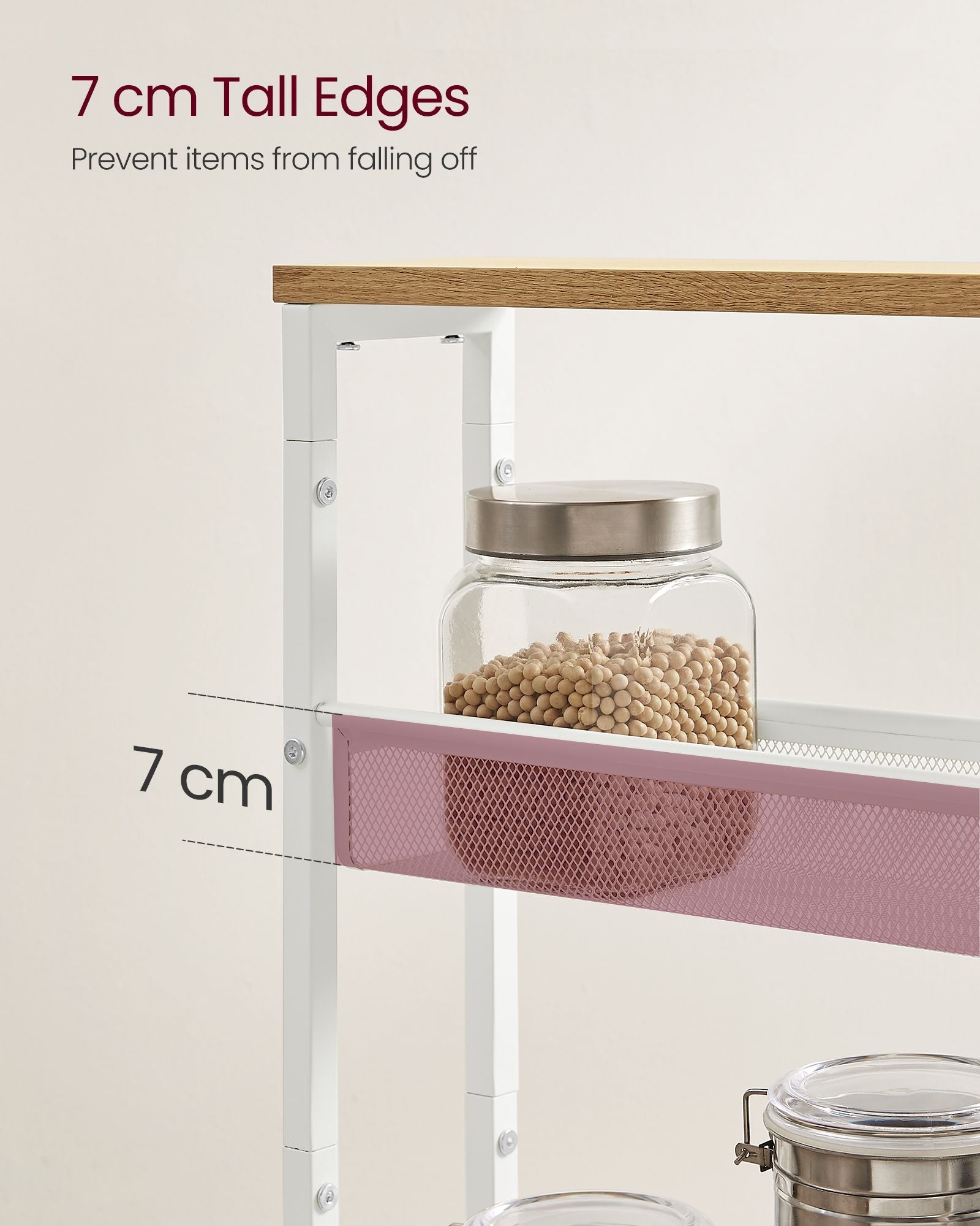 Kitchen Cart – Steel – N/A – Space-Saving Design with Wheels