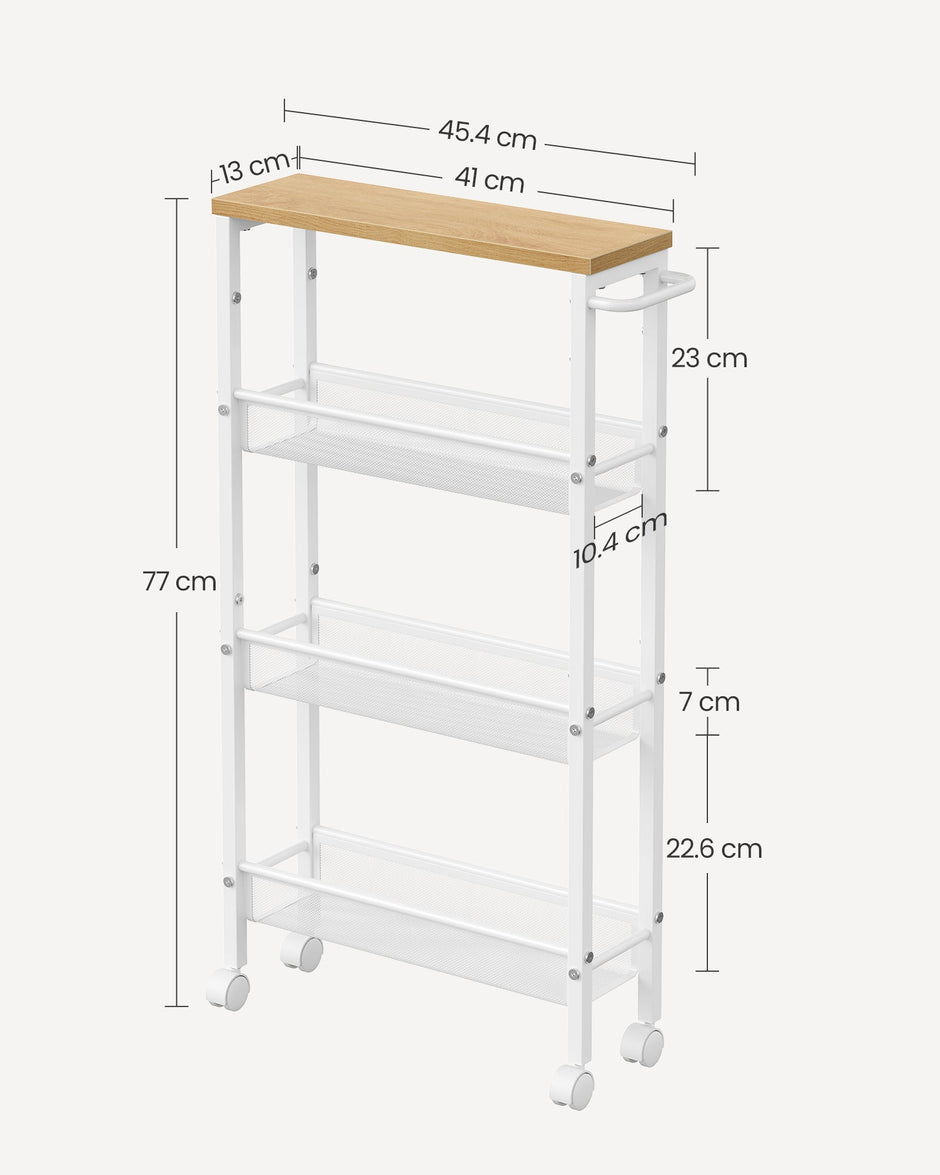 Kitchen Cart – Steel – N/A – Space-Saving Design with Wheels