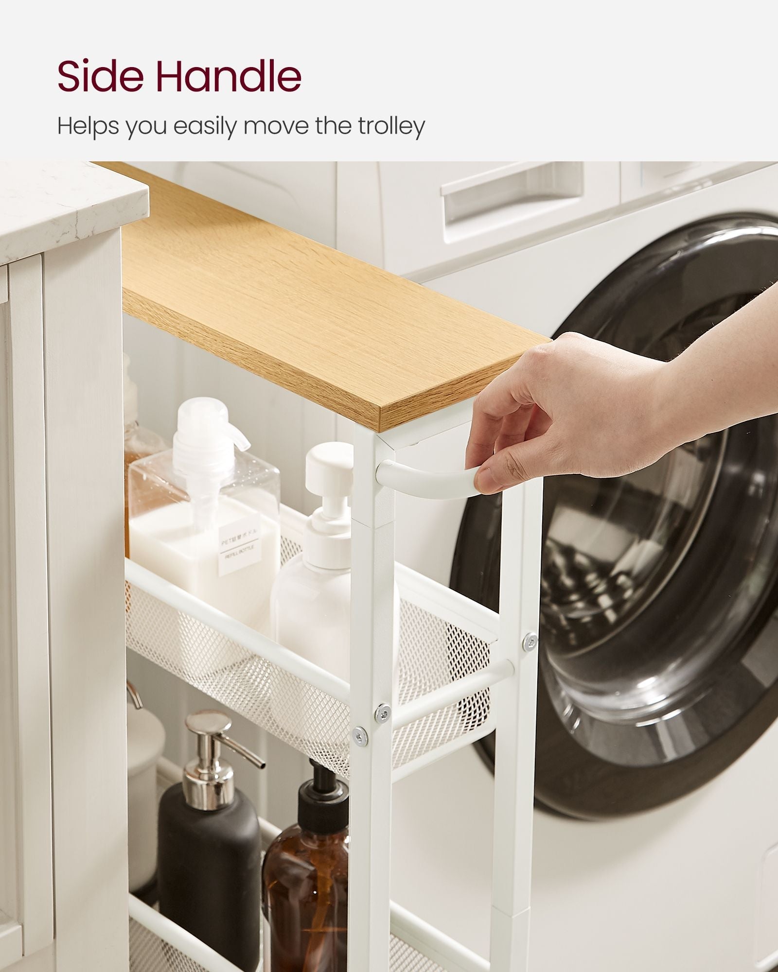 Kitchen Cart – Steel – N/A – Space-Saving Design with Wheels