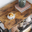 3-Tier Serving Trolley – Metal and Wood – Rustic Brown – Industrial Rolling Design