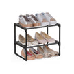 2-Tier Shoe Rack – Metal – Black – Holds 3 to 6 Pairs
