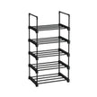 5-Tier Shoe Rack – Metal – Black – Stackable Space-Saving Organizer