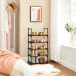 5-Tier Shoe Rack – Metal – Black – Stackable Space-Saving Organizer