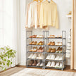 5-Tier Shoe Rack – Metal – Black – Stackable Space-Saving Design