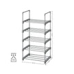 5-Tier Shoe Rack – Metal – Black – Stackable Space-Saving Design