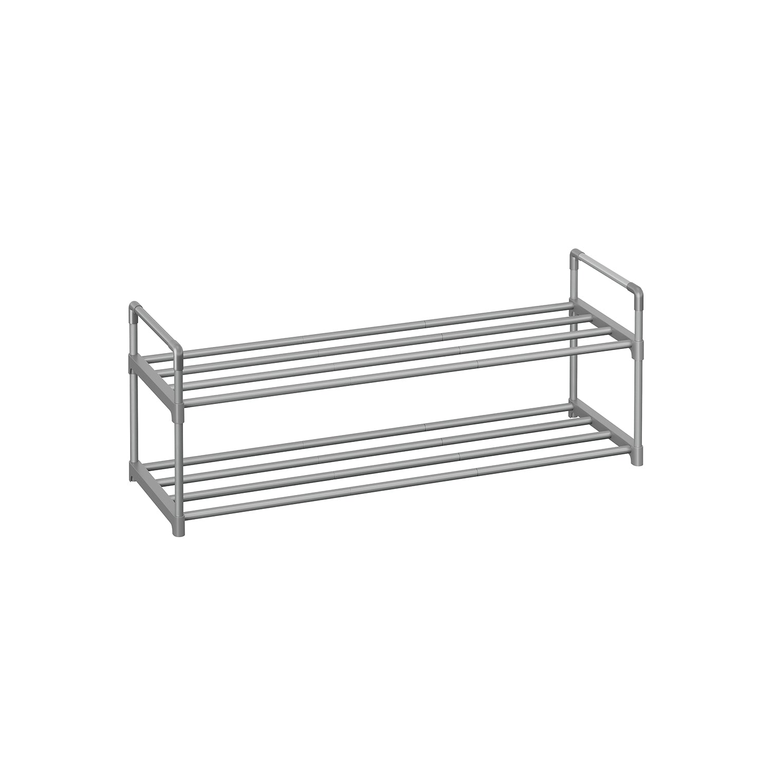 2-Tier Shoe Rack – Metal – Black – Holds Up to 10 Pairs of Shoes