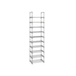 Shoe Rack – Metal – Grey – Height-Adjustable 10-Shelf Design