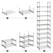 Shoe Rack – Metal – Grey – Height-Adjustable 10-Shelf Design