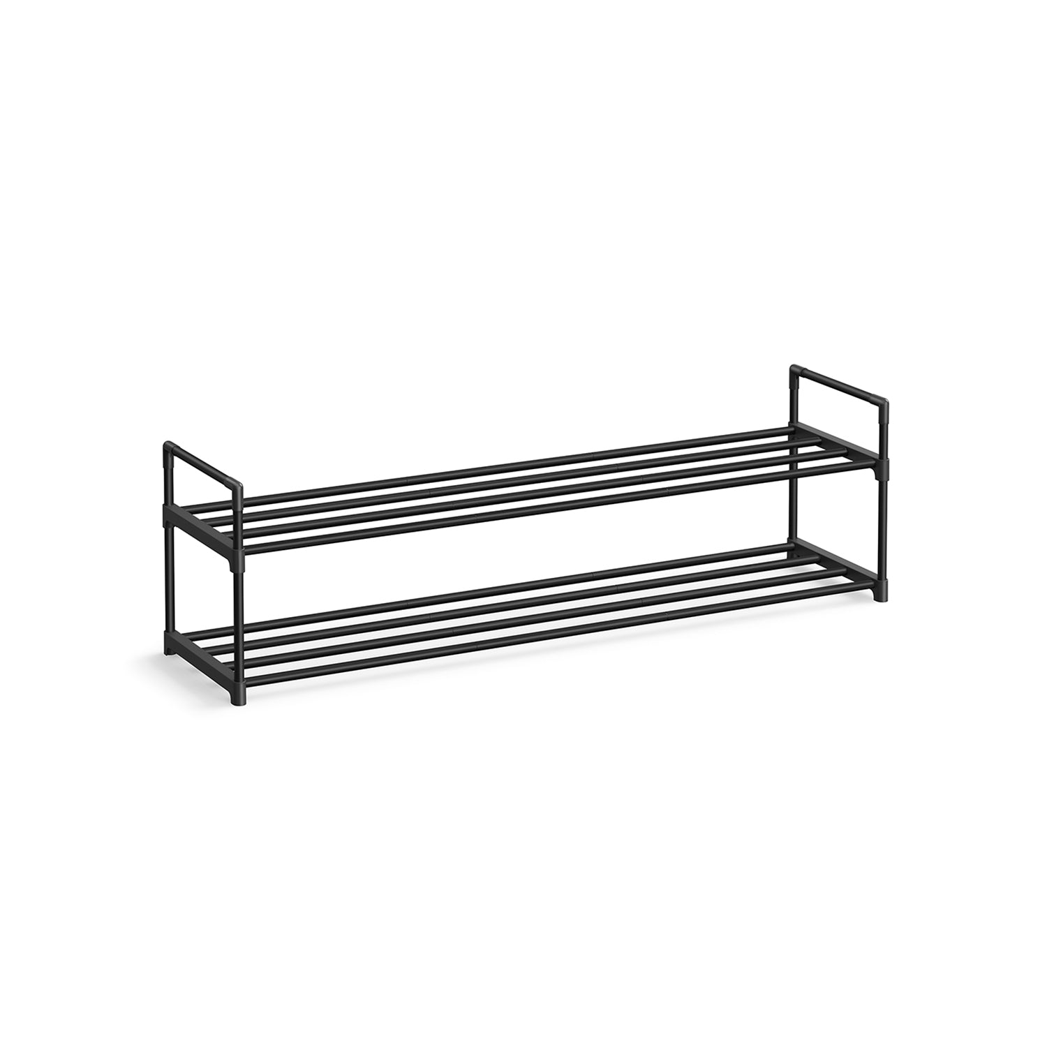 2-Tier Shoe Rack – Metal – Black – Holds Up to 10 Pairs of Shoes
