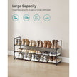 3-Tier Iron Shoe Rack – Black – Space-Saving Design