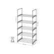 Set of 2 Stackable Metal Shoe Storage Organisers – Grey – Space-Saving Design for Hallway, Bedroom, Living Room