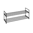 2-Tier Shoe Rack – Metal – Black – Holds Up to 10 Pairs of Shoes