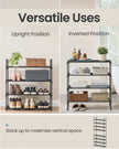 4-Tier Shoe Rack – Metal – Black – Stackable, Fits 10 to 15 Pairs