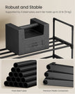 4-Tier Shoe Rack – Metal – Black – Stackable, Fits 10 to 15 Pairs