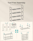 4-Tier Shoe Rack – Metal – Black – Stackable, Fits 10 to 15 Pairs
