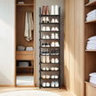 10-Tier Shoe Rack – Metal – Black – Customisable Design for Space-Saving Storage in Hallway or Dressing Room