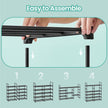 10-Tier Shoe Rack – Metal – Black – Customisable Design for Space-Saving Storage in Hallway or Dressing Room