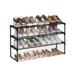 3-Tier Shoe Rack – Metal – Black – Stackable and Easy to Assemble