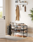 3-Tier Shoe Rack – Metal – Black – Stackable and Easy to Assemble