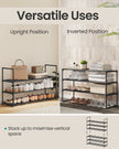3-Tier Shoe Rack – Metal – Black – Stackable and Easy to Assemble