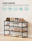 3-Tier Shoe Rack – Metal – Black – Stackable and Easy to Assemble