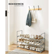 3-Tier Shoe Rack – Metal – Black – Stackable and Easy to Assemble