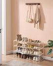 3-Tier Shoe Rack – Metal – Black – Stackable and Easy to Assemble