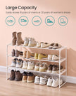 3-Tier Shoe Rack – Metal – Black – Stackable and Easy to Assemble
