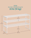 3-Tier Shoe Rack – Metal – Black – Stackable and Easy to Assemble