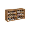 Shoe Storage Bench – Engineered Wood – Honey Brown – Adjustable Shelves, 6 Compartments