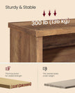 Shoe Storage Bench – Engineered Wood – Honey Brown – Adjustable Shelves, 6 Compartments