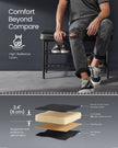 Shoe Bench – Synthetic Leather – Ink Black – Mid-Century Modern Design with Storage