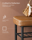 Shoe Rack Bench – Synthetic Leather – Brown – Mid-Century Modern Design, 135 kg Load Capacity