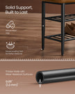 Shoe Rack Bench – Synthetic Leather – Brown – Mid-Century Modern Design, 135 kg Load Capacity