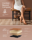 Shoe Rack Bench – Synthetic Leather – Brown – Mid-Century Modern Design, 135 kg Load Capacity