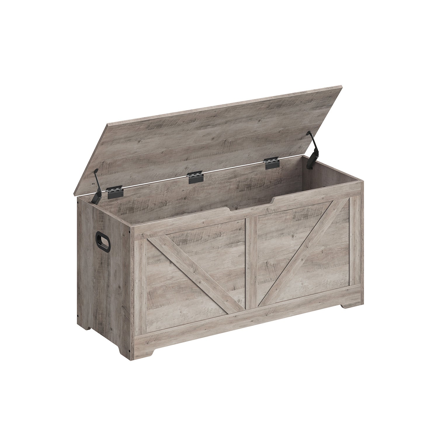 Storage Chest – MDF – Heather Greige – Safety Hinges, Multi-functional for Hallway, Bedroom, Living Room