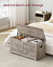 Storage Chest – MDF – Heather Greige – Safety Hinges, Multi-functional for Hallway, Bedroom, Living Room