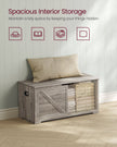 Storage Chest – MDF – Heather Greige – Safety Hinges, Multi-functional for Hallway, Bedroom, Living Room