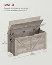 Storage Chest – MDF – Heather Greige – Safety Hinges, Multi-functional for Hallway, Bedroom, Living Room