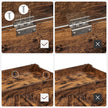 Storage Chest – Wood – Rustic Brown – Safety Hinges, Multifunctional Bench