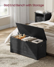 Storage Chest – Engineered Wood – Ebony Black – Safety Hinges
