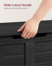 Storage Chest – Engineered Wood – Ebony Black – Safety Hinges