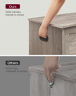 Storage Chest – Wood – Heather Greige – Safety Hinges, Rustic Style