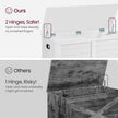 Storage Bench – Engineered Wood – Matte White – Safety Hinges, Rustic Style