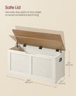 Storage Chest – Wood – Rustic Brown – Safety Hinges, Shoe Storage Bench