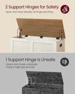 Storage Chest – Wood – Rustic Brown – Safety Hinges, Shoe Storage Bench