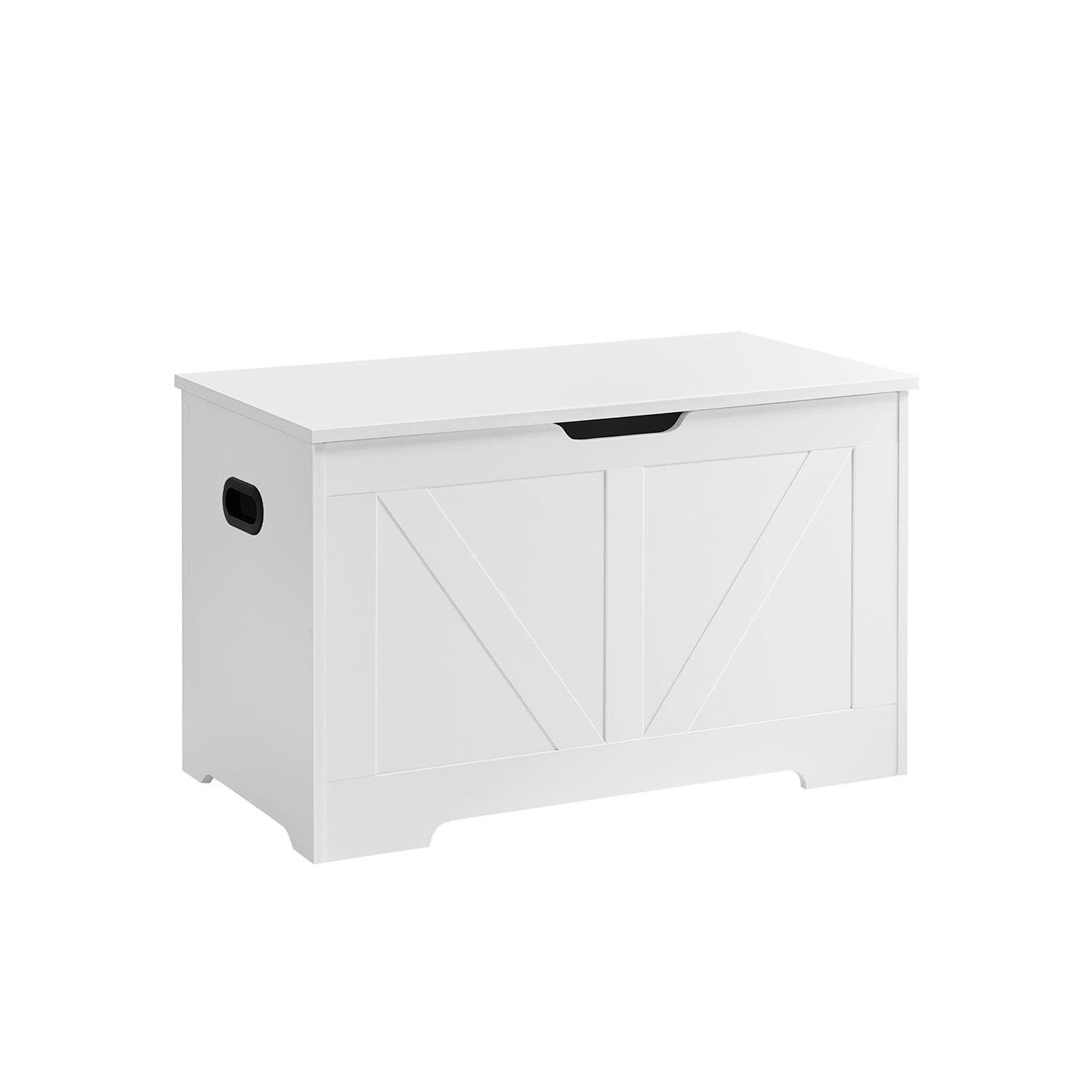 Storage Bench – Matte White – 40 x 80 x 46 cm – Multi-functional Toy Chest and Shoe Organizer with Safety Hinges